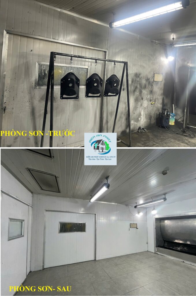 vệ sinh buồng sơn thác nước