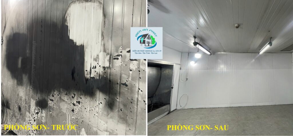 vệ sinh buồng sơn thác nước